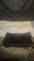 Sac Longchamp croco vintage, marron foncé, parfait état!