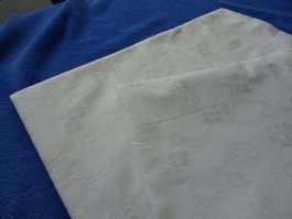 Bettwäsche Duvet-Anzug weiss 130x160cm, Damast, Baumwolle
