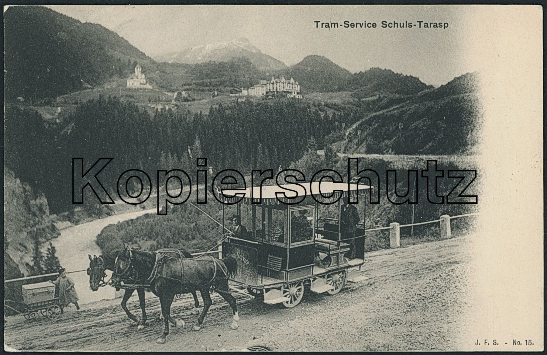 Cartoline postali: GR Schuls - Tarasp - Pferde Tram - Rösslitram – Usato da Schindellegi venduto da leecollect