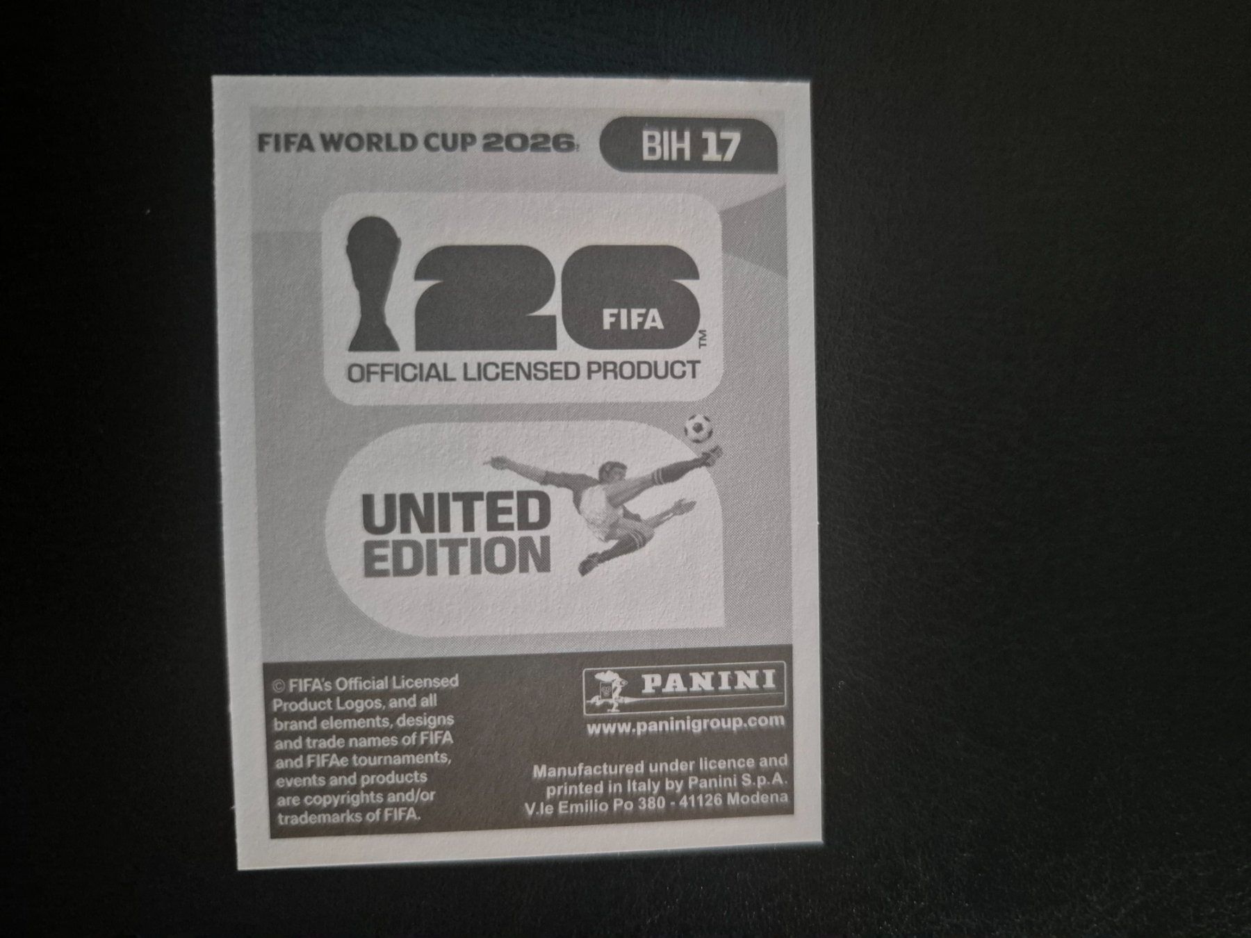 Panini Carte collezionabili: Panini WM 26 BIH 17 – Nuovo (secondo la descrizione) da Rorschacherberg venduto da AJ3108 1