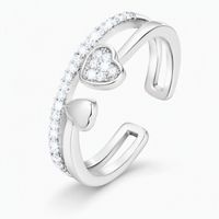 verstellbarer Ring Silber 925 Zirkonias Gr. 50-53 & 54-56