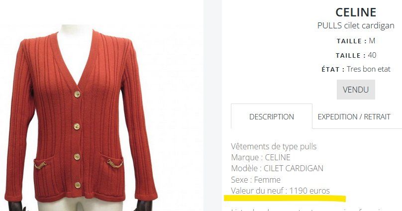 Celine Maglioni & Felpe: Céline Pullover / cardigan  .40 – Usato da Collonges venduto da arashee 8