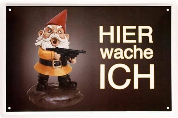 Schilder: Blechschild-TERROR ZWERG-HIER WACHE ICH – Neu und originalverpackt aus Rupperswil von big-one-sale