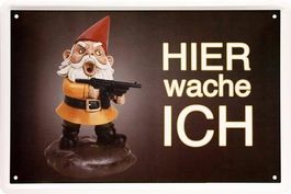 Blechschild-TERROR ZWERG-HIER WACHE ICH