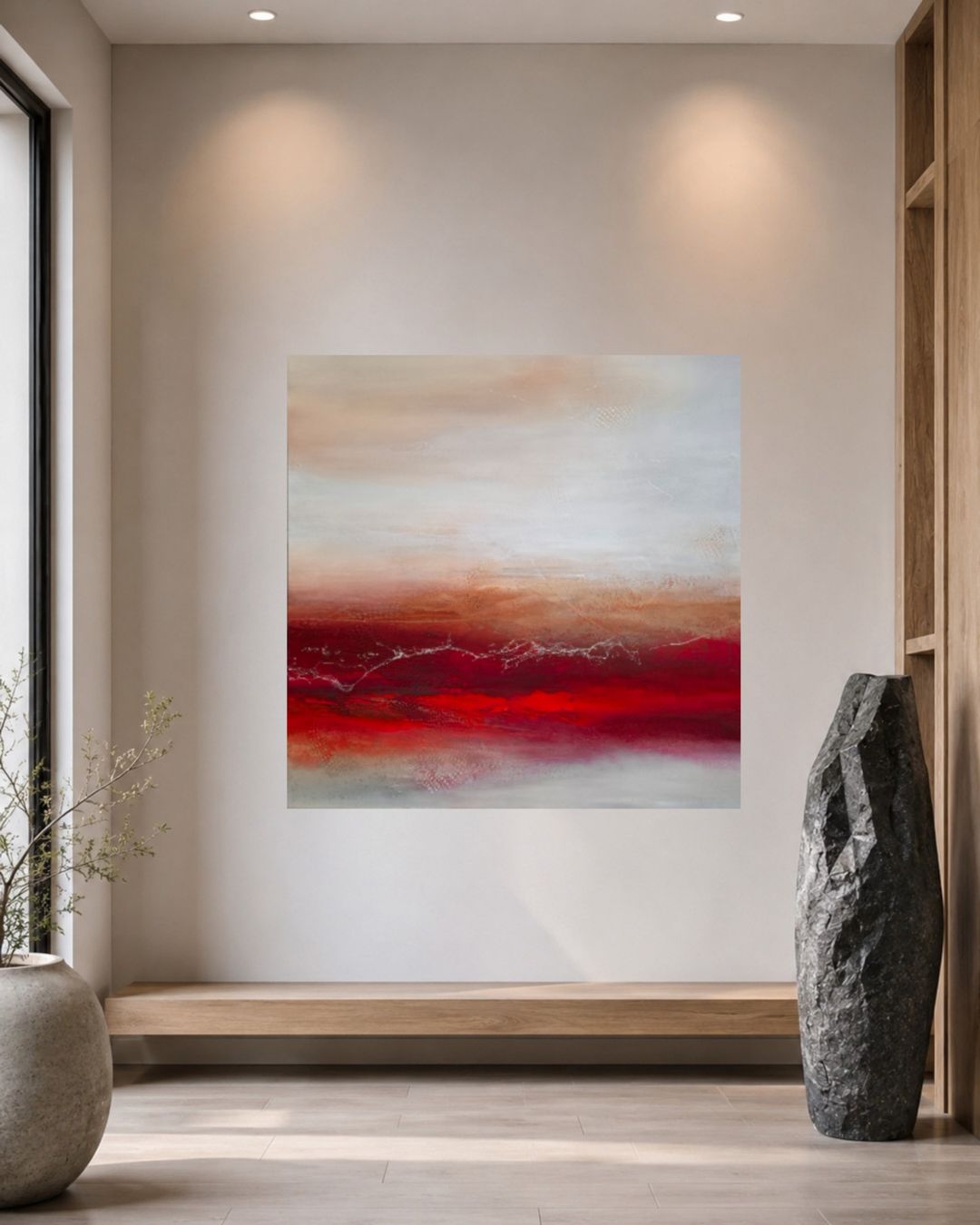 Dipinti: Gemälde Bild "Spiel mit dem Feuer" 80x80 – Nuovo e nell'imballaggio originale da Rothenburg venduto da majol