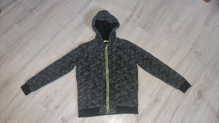 Coole gefütterte Übergangs-Jacke mit Kapuze, Grösse 152