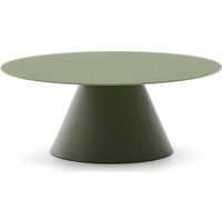 Kave Home Couchtisch rund Wilshire Glas Metall grün