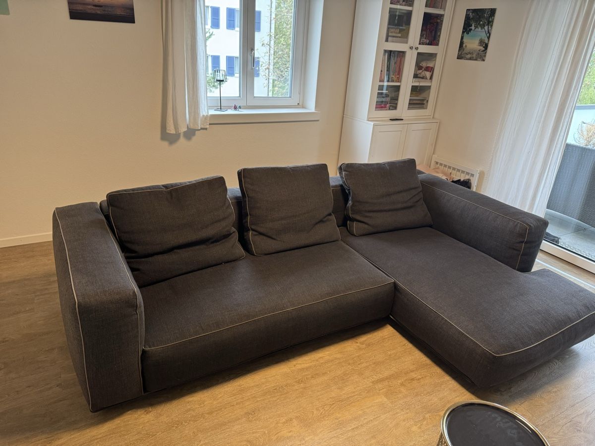 Sofas: Flexform Design-Ecksofa mit Recamiere, dunkelgrau – Gebraucht aus Rheinfelden von David_Pro 1