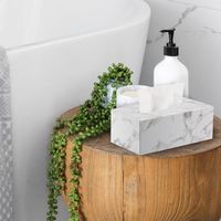 Kosmetiktücherbox Tücher Box aus Leder (Marble)
