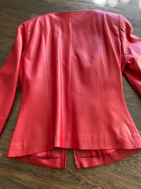 Madeleine Giacche: Lederjacke in Rot – Usato da Ettenhausen TG venduto da Babi69 5