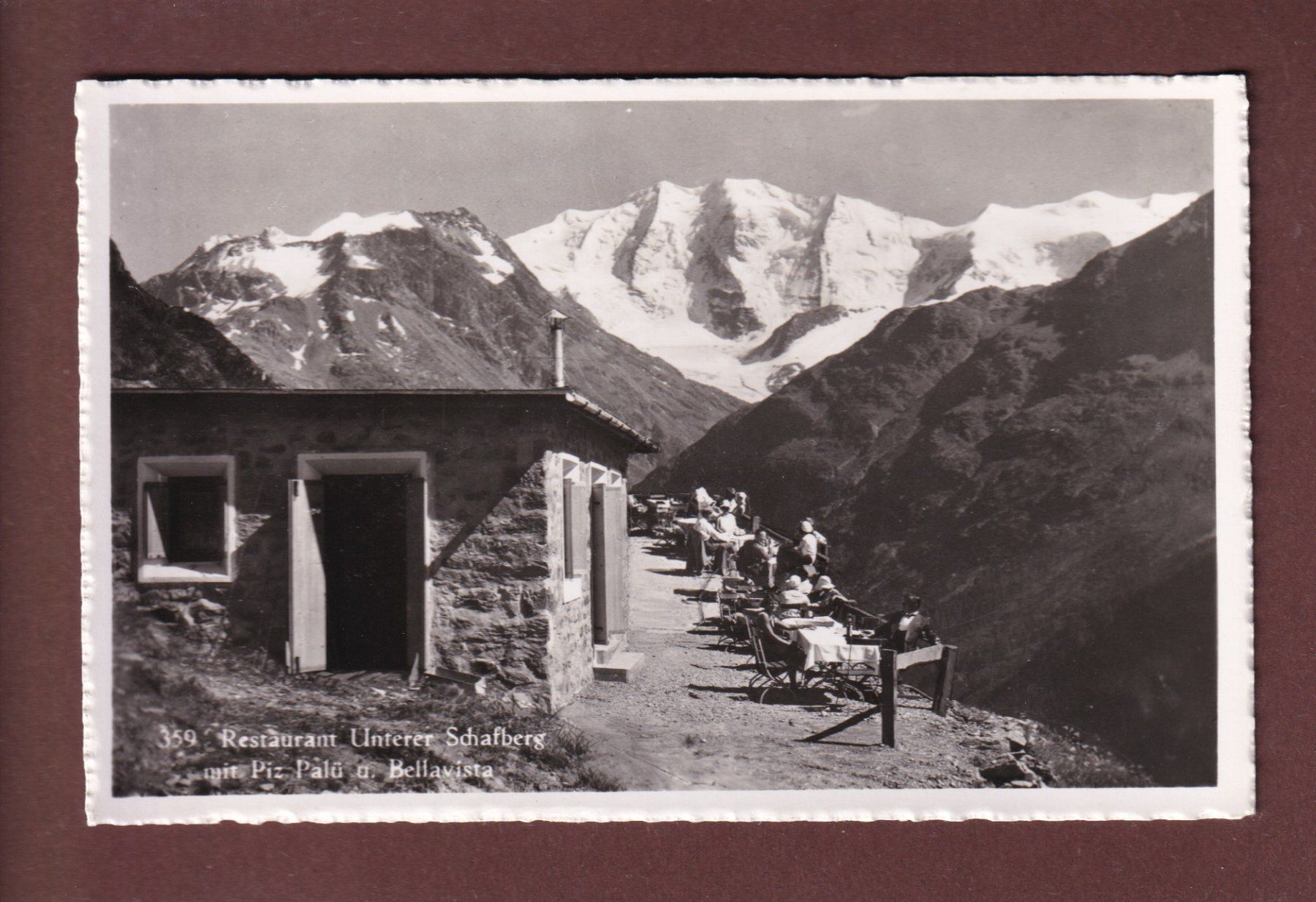 Cartoline postali: Restaurant Unterer SCHAFBERG - Piz Palü – Usato da Pully venduto da nicecards-shop