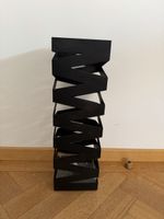 Portaombrelli nero metallo design zig-zag altezza 50cm