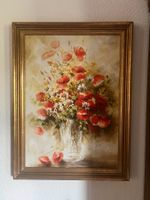 Signiertes Ölgemälde mit Blumenmotiv