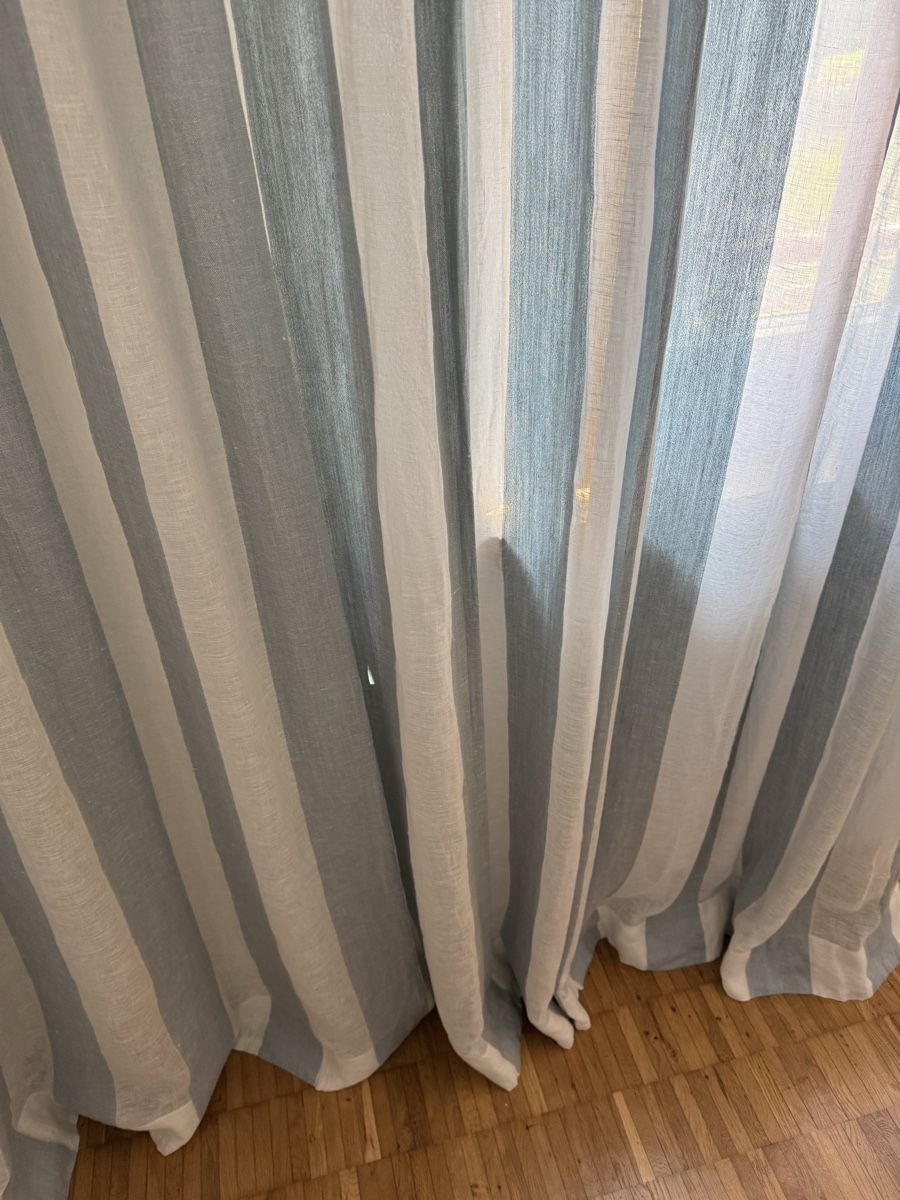 Vorhänge: Leinenvorhänge Blau Weiss Gestreift – Gebraucht aus Pfyn von ji1 3