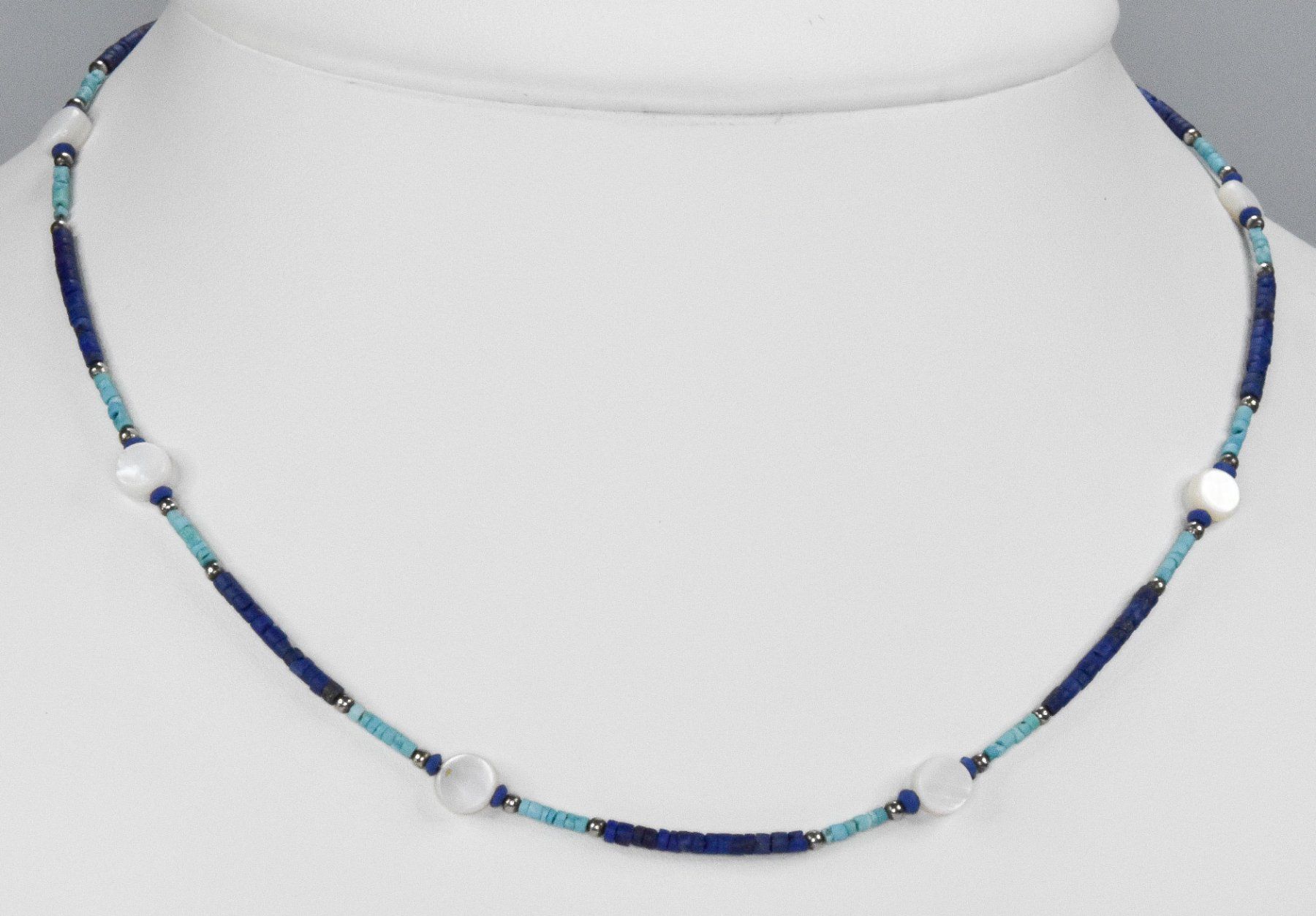 Catenine: ♛ Echter Türkis & Lapis 925 Silber – Nuovo e nell'imballaggio originale da Oberglatt ZH venduto da Hot-Spot 1