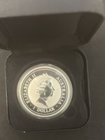 Australien 1996 Kookaburra 1oz Silber Privymark Basler Stab