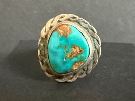 Indianer Navajo Silber Ring mit Türkis