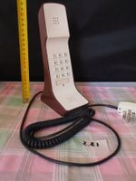 Téléphone vintage, marron/beige, avec fil, env. 1970
