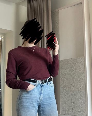 Pullover, bordeauxrot