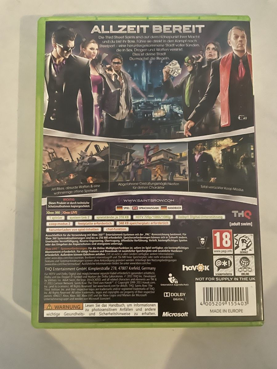 Spiele: Xbox 360 Spiel Saints Row The Third gebraucht – Gebraucht aus Grenchen von sabi.sk92 1