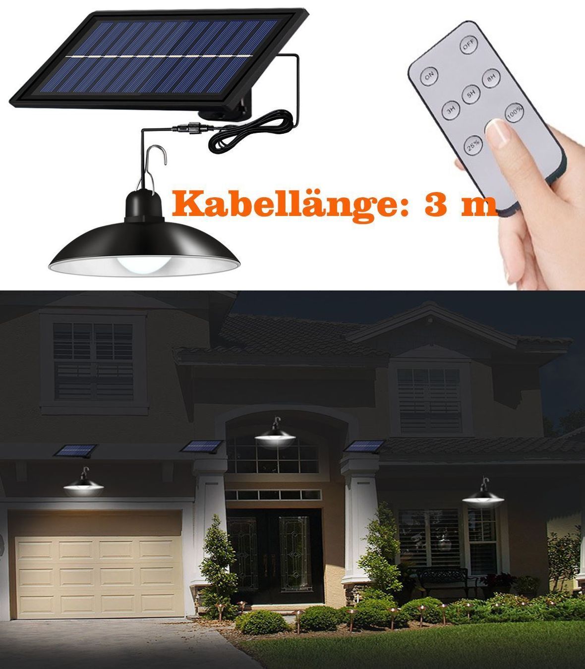Lampade: LED Hänge Solarlampen mit Solarpanel – Nuovo e nell'imballaggio originale da Thun venduto da nuonuoshop