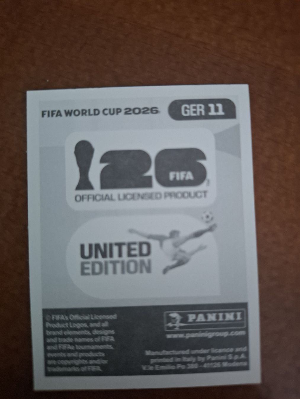 Panini Carte collezionabili: Paninibild GER 11 – Nuovo (secondo la descrizione) da Auw venduto da jea.12 1