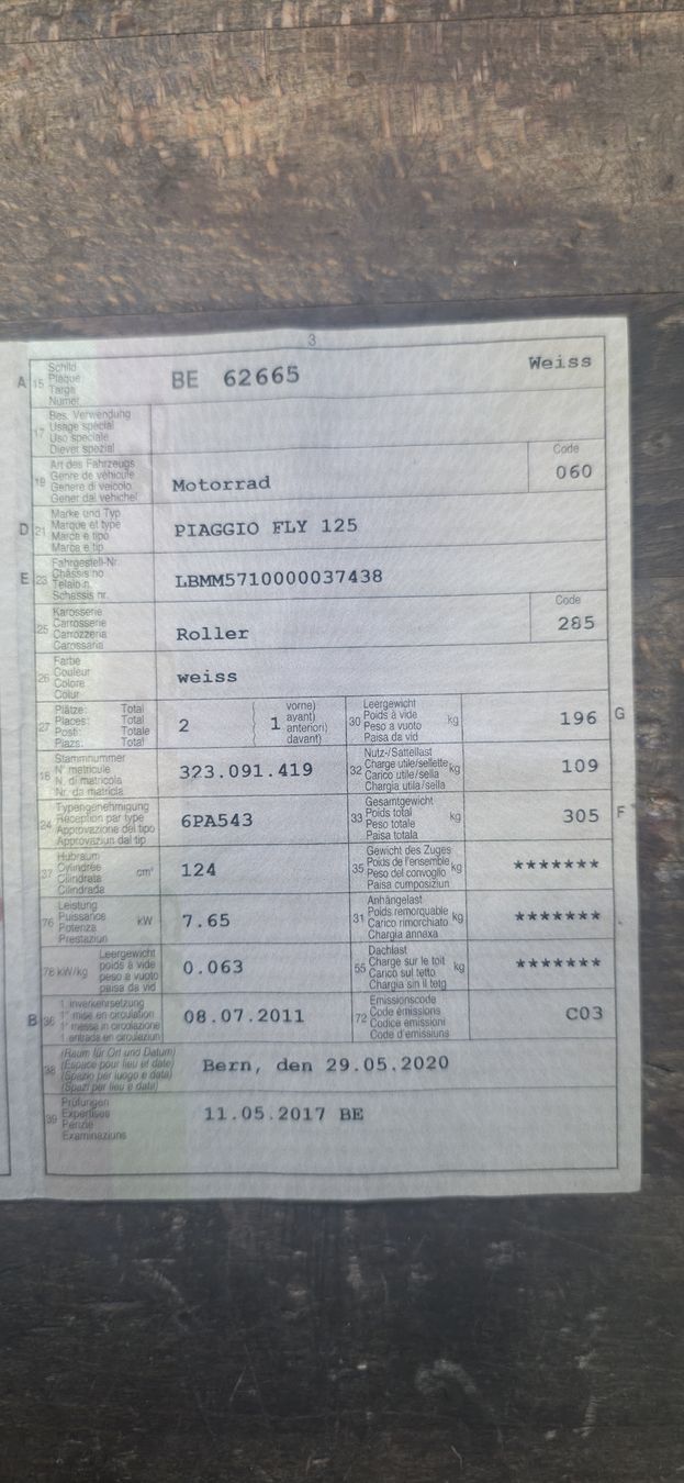 Piaggio Scooters: Piaggio fly 125 – D'occasion à Grenchen par Gregor.49 1