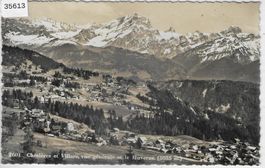 Chesieres et Villars, vue generale et le Muveran