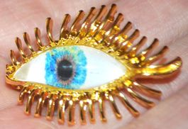 Brosche L-6401 – Auge – Strass - 4 x 3 cm