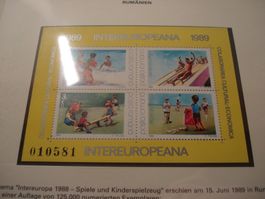 Rumänien, Satz Block 1989 Kinderspiele ,** + ET-o, mit Besch