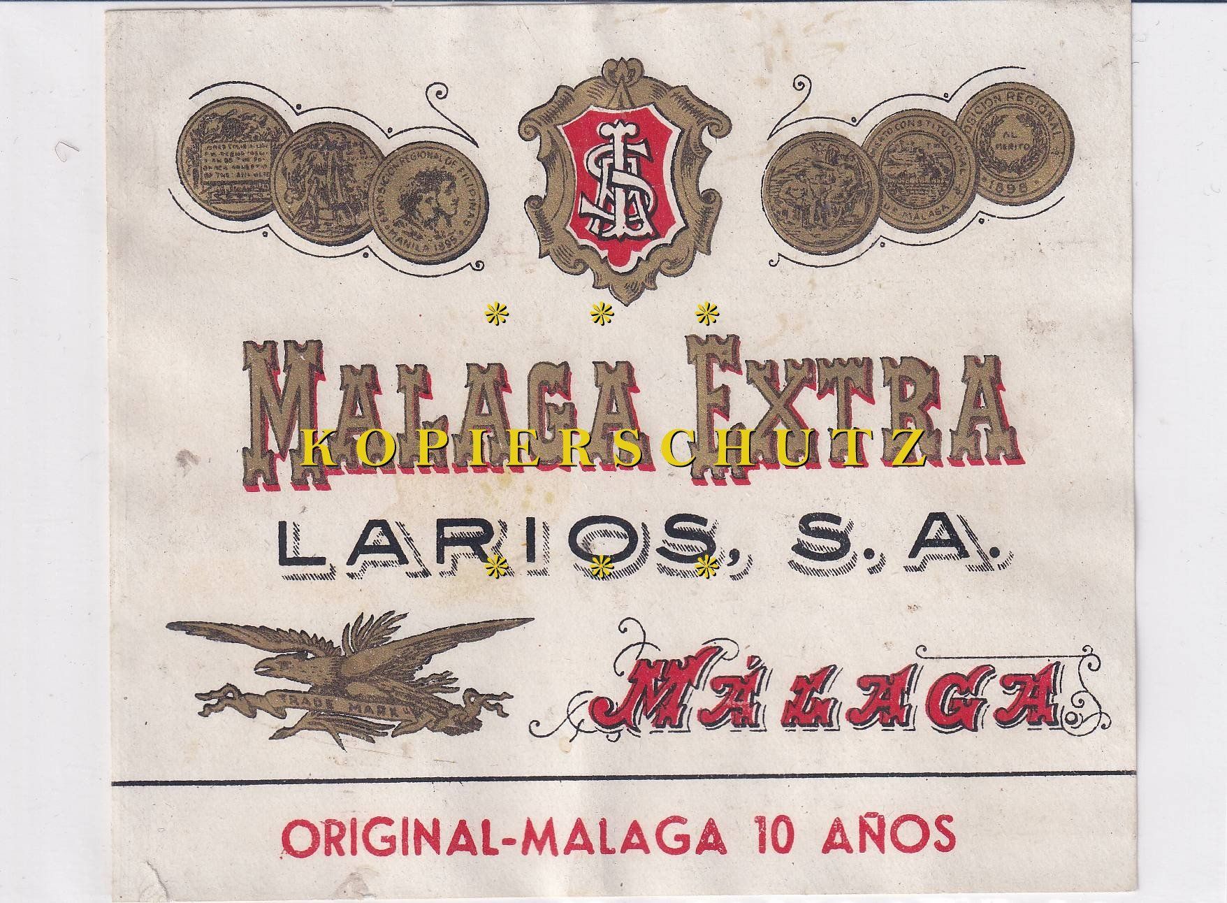 Carta: Etikette für Wein - Malaga Extra /bd – Usato da Hombrechtikon venduto da Rudolf07