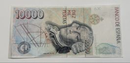 Billet 10000 Pesetas Espagne 1992 état occasion correct