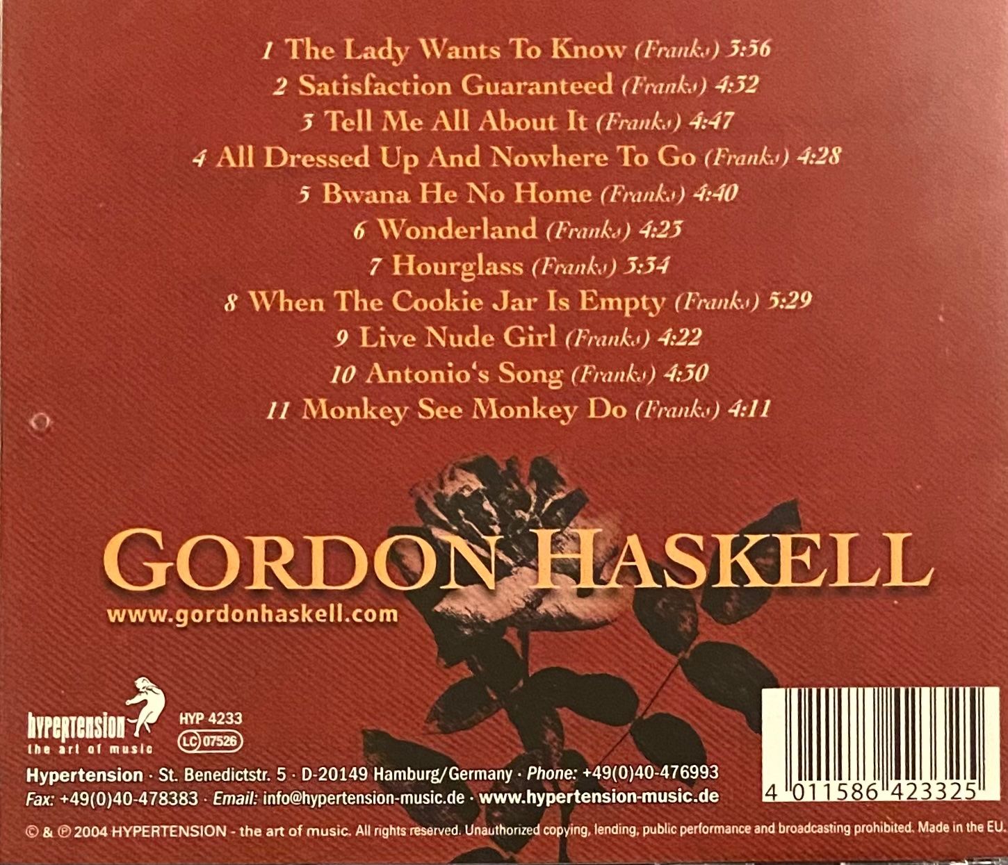 CDs: GORDON HASKELL CD THE LADY WANTS TO KNOW • Michael Franks – Gebraucht aus Luzern von Lycka 1
