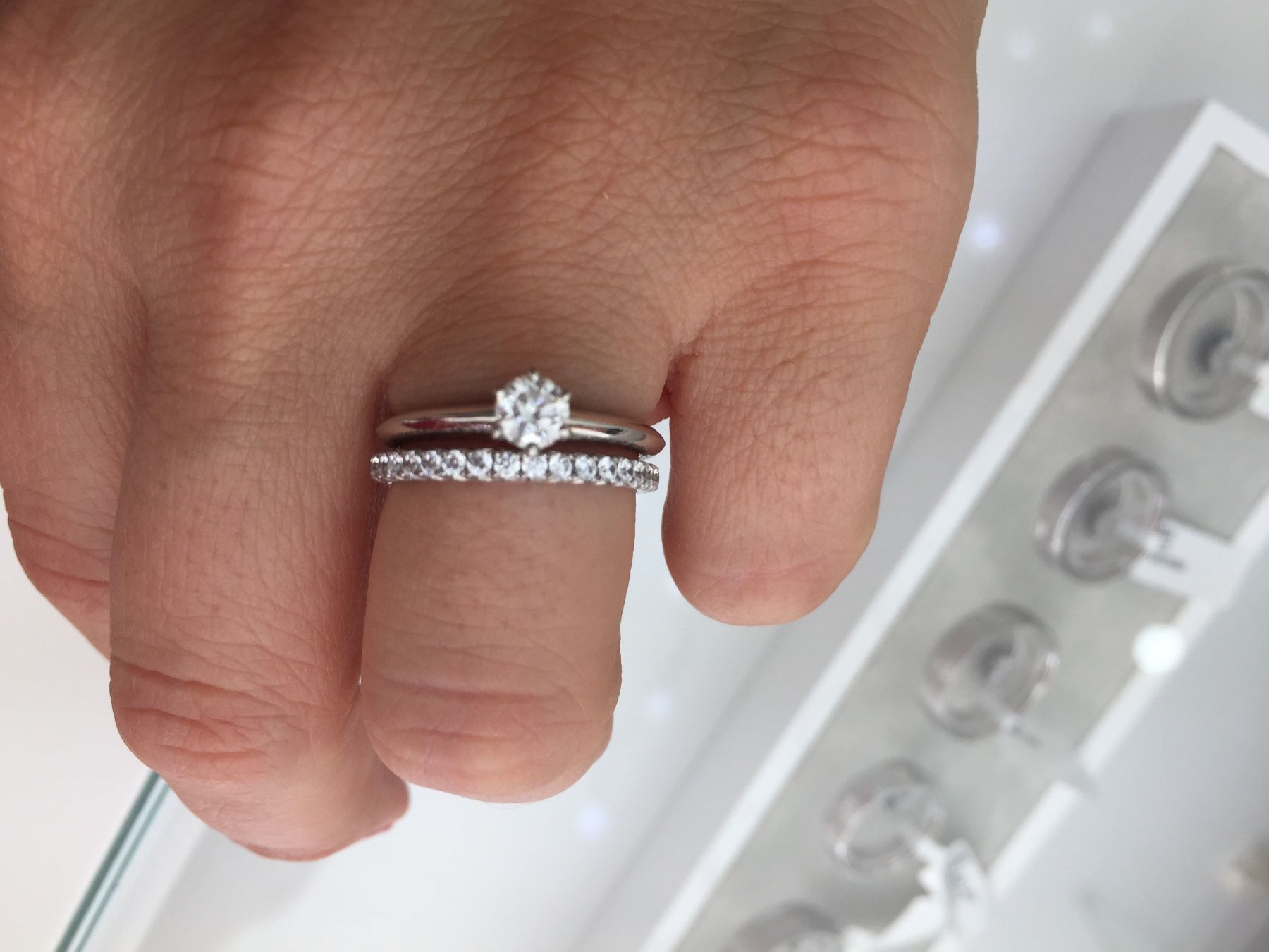 Anelli: Tiffany & Co. Verlobungsring Diamant inkl. Ehering – Usato da Schaffhausen venduto da PPCAM