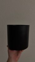 Cache-pot pour plante, en métal, noir, 18cm de diamètre