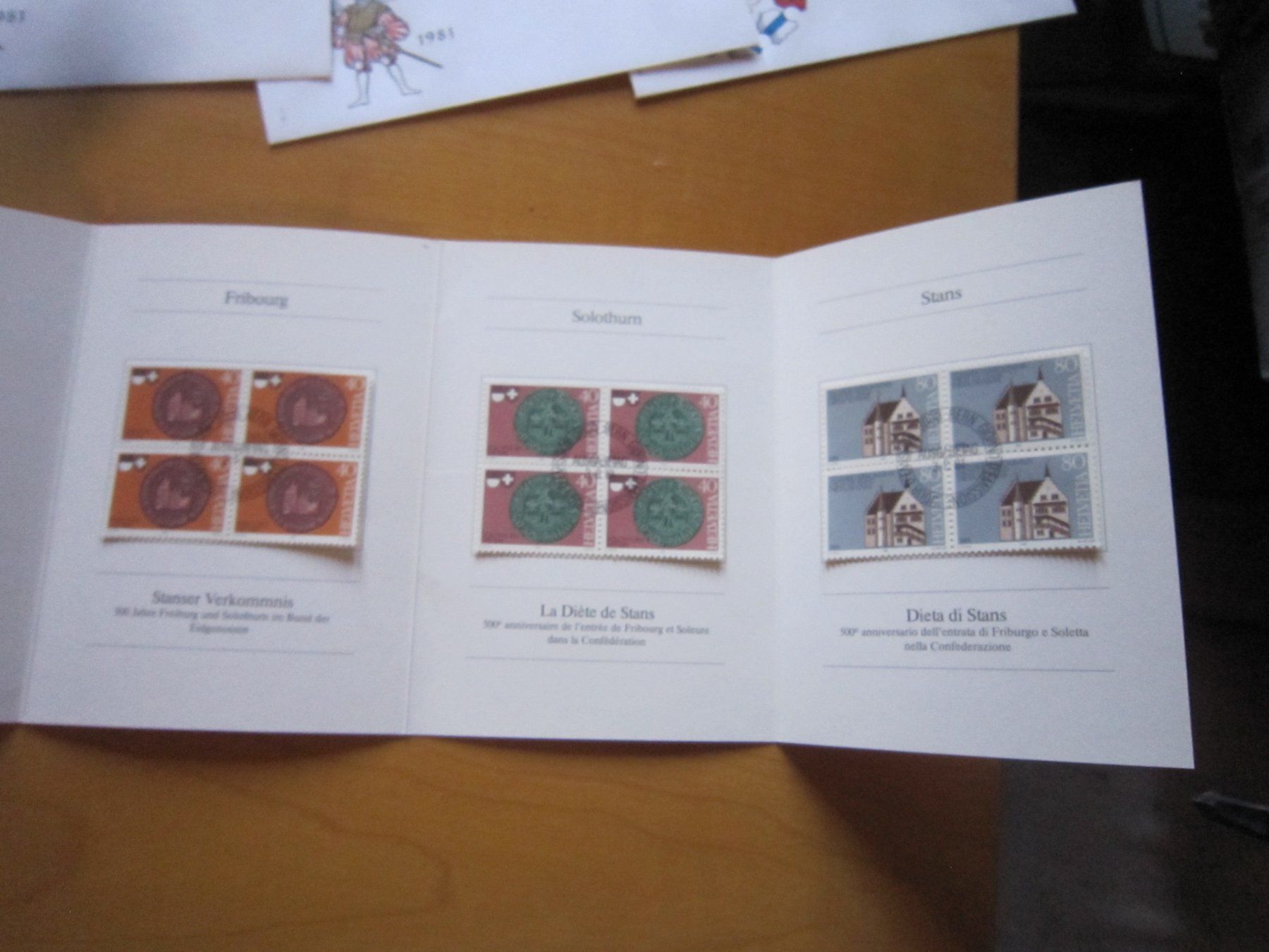 Tutti i francobolli: CH 1981 Serie FDC einzeln und 4er und Büchlein – Usato da Gordola venduto da Polentaefung 2