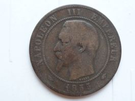 Französische Napoleonsmünze 1855