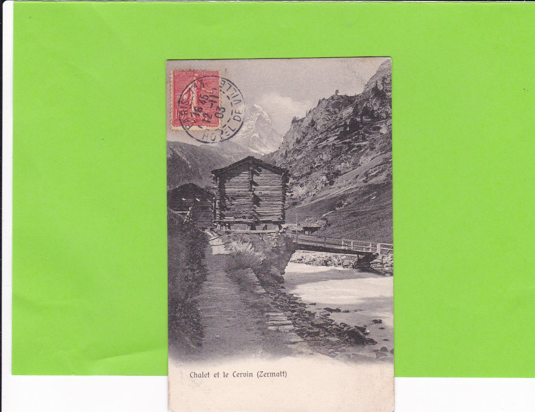 Cartoline postali: Chalet et le Cervin – Usato da St. Peterzell venduto da neckertal
