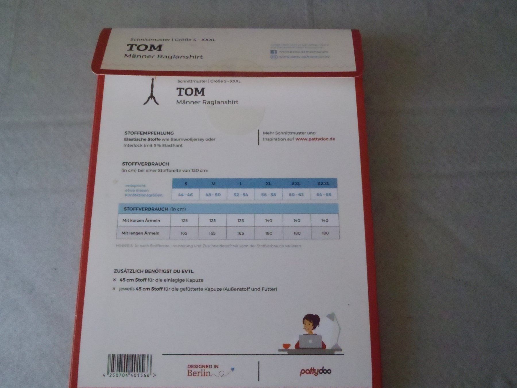 Cartamodelli: Raglanshirt "Tom" – Usato da Moosseedorf venduto da Foxred 1