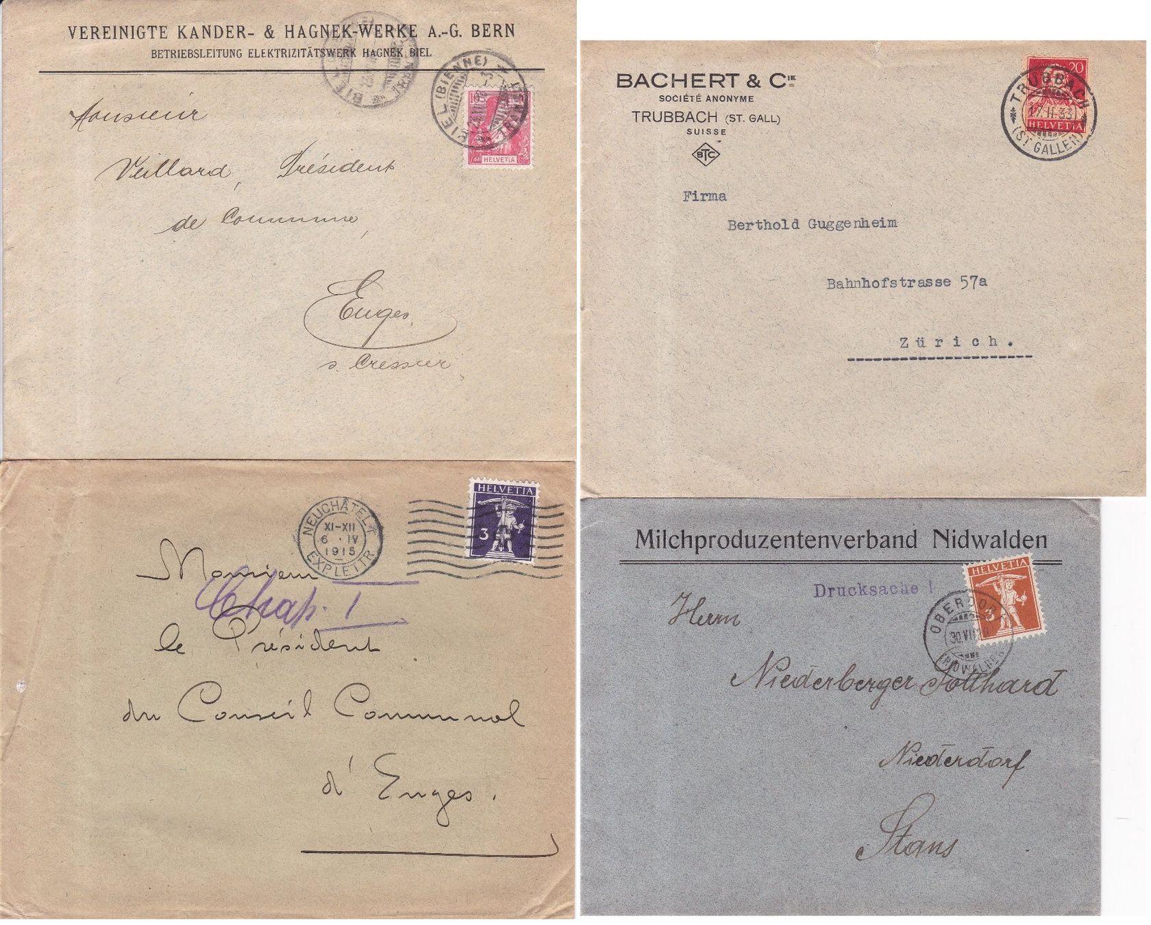Tutti i francobolli: 30 Stk. Alte CH Briefe, FDCs, Belege – Usato da Münchwilen AG venduto da Nesar 3