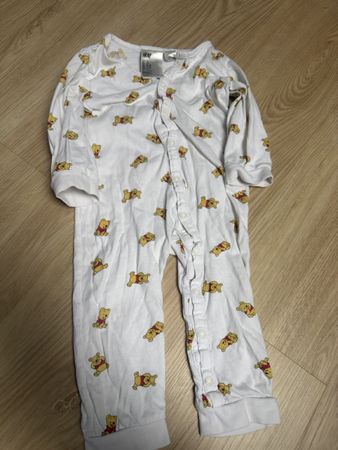 Baby Schlafanzug H&M Winnie Puuh weiss Grösse 86