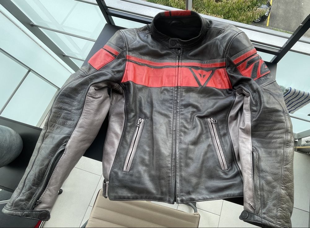 Motorrad Lederjacke Motorradjacke Mit Protektoren Gebraucht