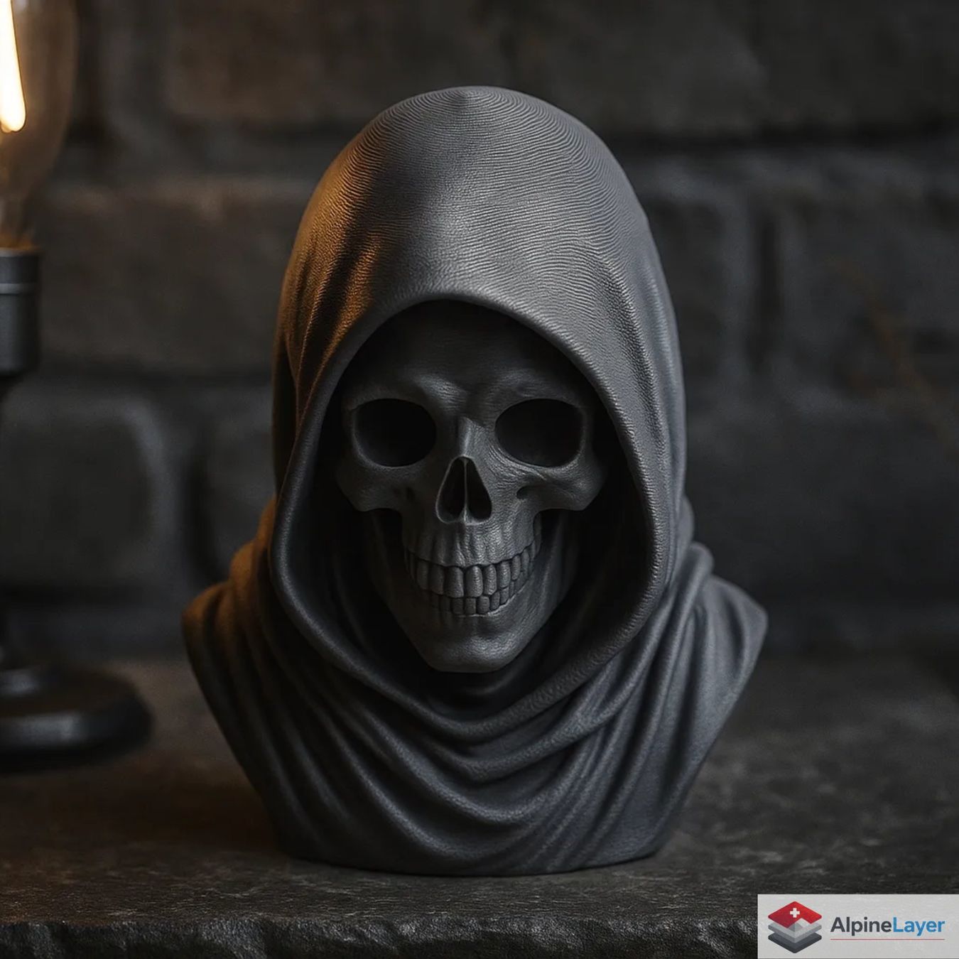 Skulpturen & Statuen: Skull Death Bust — Gothic Statue - 3D Printed – Neu (gemäss Beschreibung) aus Losone von AlpineLayer