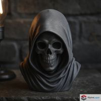 Skull Death Bust — Gothic Statue - 3D Printed