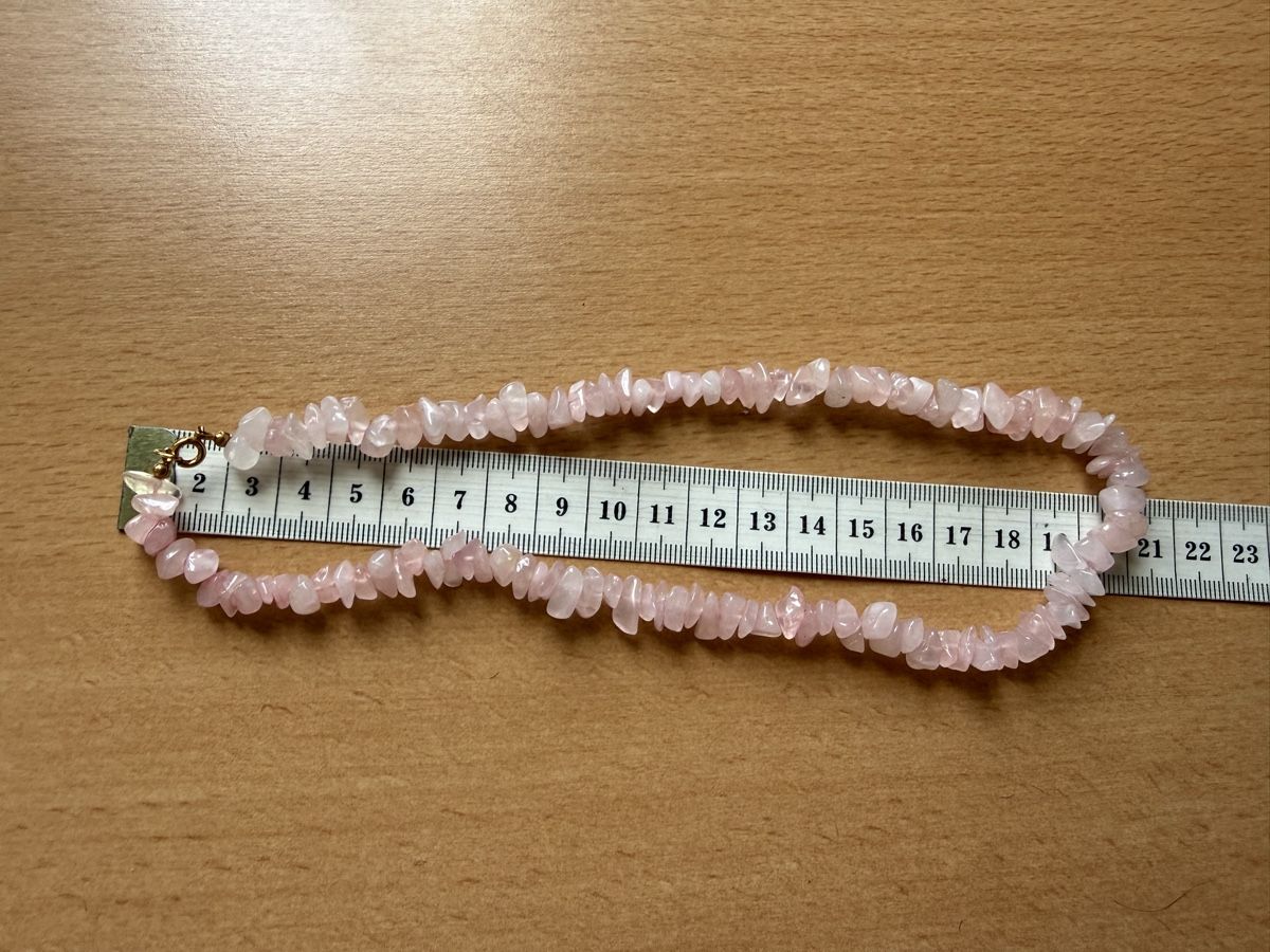 Catenine: Rosa Quarz Halskette Rohe Steine – Usato da Lamone venduto da LaCantinaMagica 7