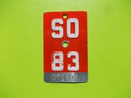 Velonummer / Fahrradnummer SO 83