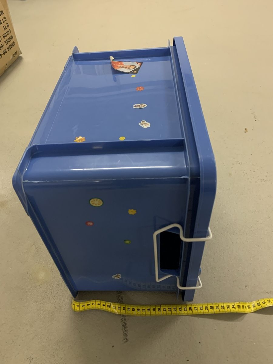 Casse di trasporto: Blaue Kunststoffbox mit Deckel und Verschluss – Usato da Erlenbach ZH venduto da Ritschly 3