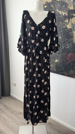 Kleid floral schwarz Grösse L Ann Taylor neuwertig