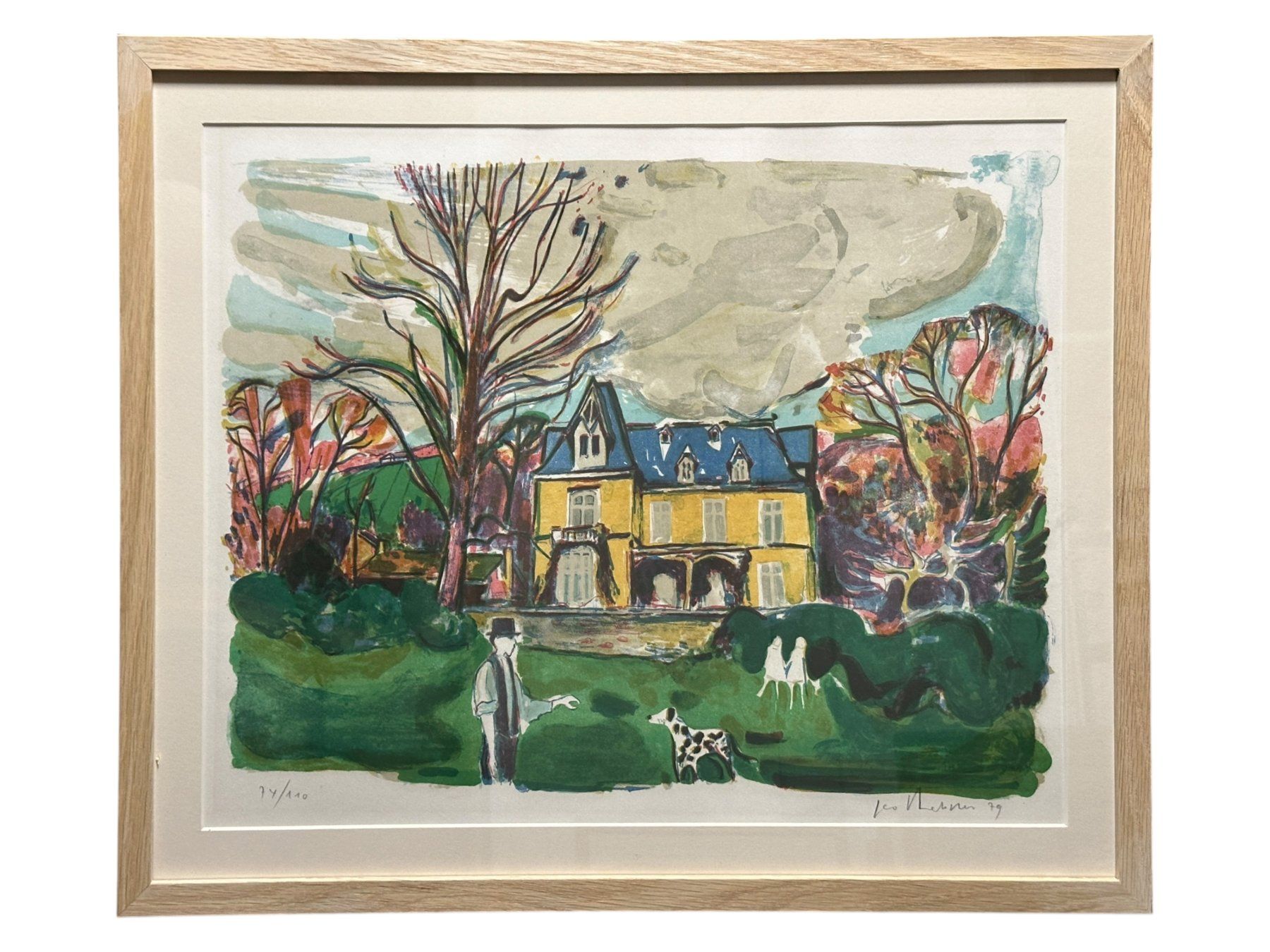 Grafica & Litografie: Geo Bretscher - Lithographie "Maison de maître" – Usato da Morges venduto da vintiques 6