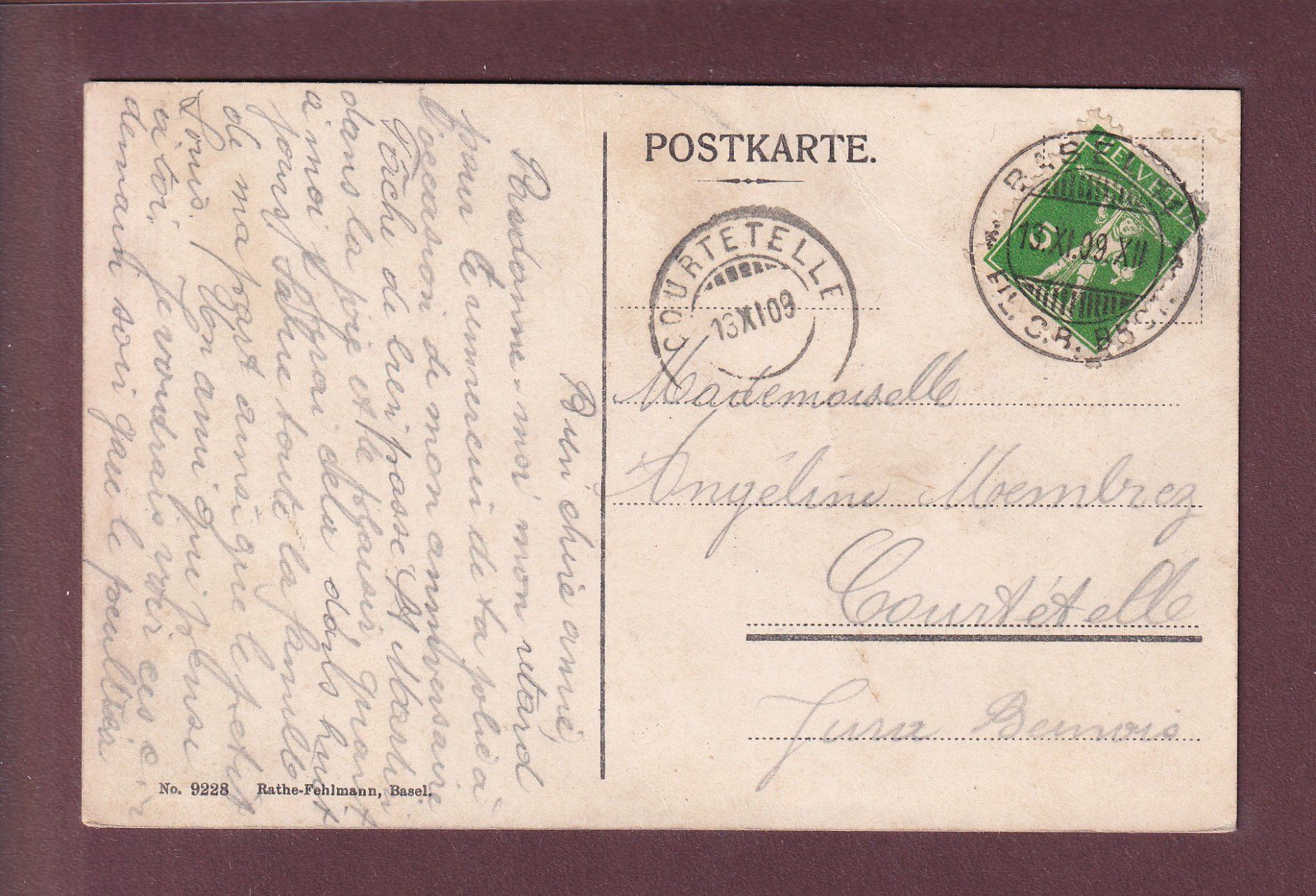 Ansichtskarten: BASEL - Bundesbahnhof - 1909 – Gebraucht aus Pully von nicecards 1